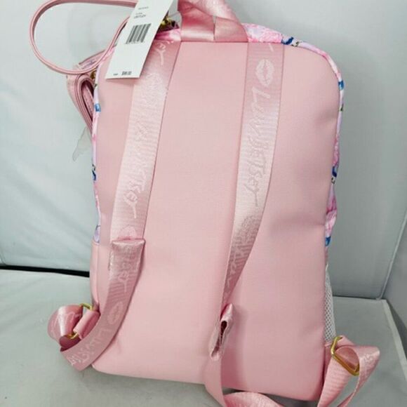 Luv BETSEY JOHNSON Pink Floral Backpack Rose Print Bag LBSTUDY Crossbody Purse main image 7
